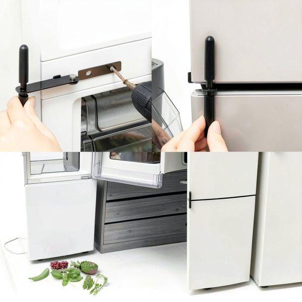 Yaocom RV Refrigerator Door Latches Black-3