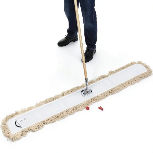 Boardwalk Industrial Dust Mop Head, Hygrade Cotton, 60w X 5d, White-5