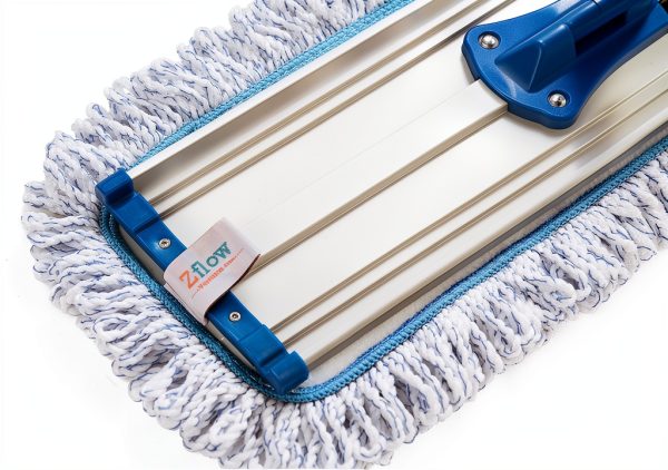 Zflow 18" Microfiber Dust Mop Pads 2-Pack Commercial Washable Blue-1
