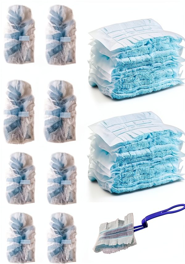 Blue Dusters Refills COEAYO 20 Pack Hand Fluffy Dusting Pads Blue-0