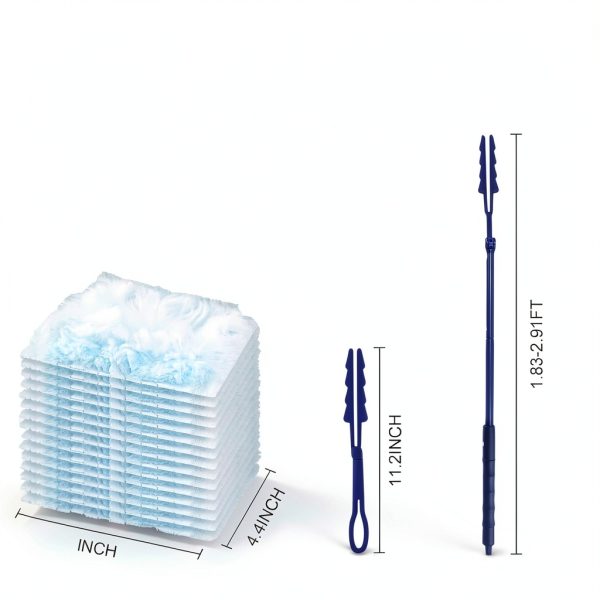 Duster Refills Kit 50 Count - Toughwild One-Sided Electrostatic Blue-2