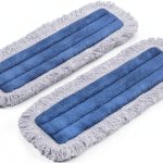Zflow 18" Microfiber Dust Mop Pads 2-Pack Commercial Washable Blue-0
