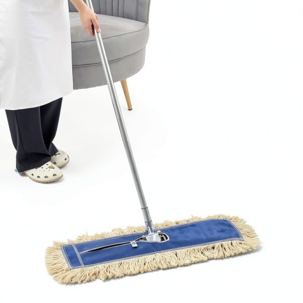 iDeaology 24" Wide Cotton Dust Mop Head Refill 2 Pack Extra Thick-1